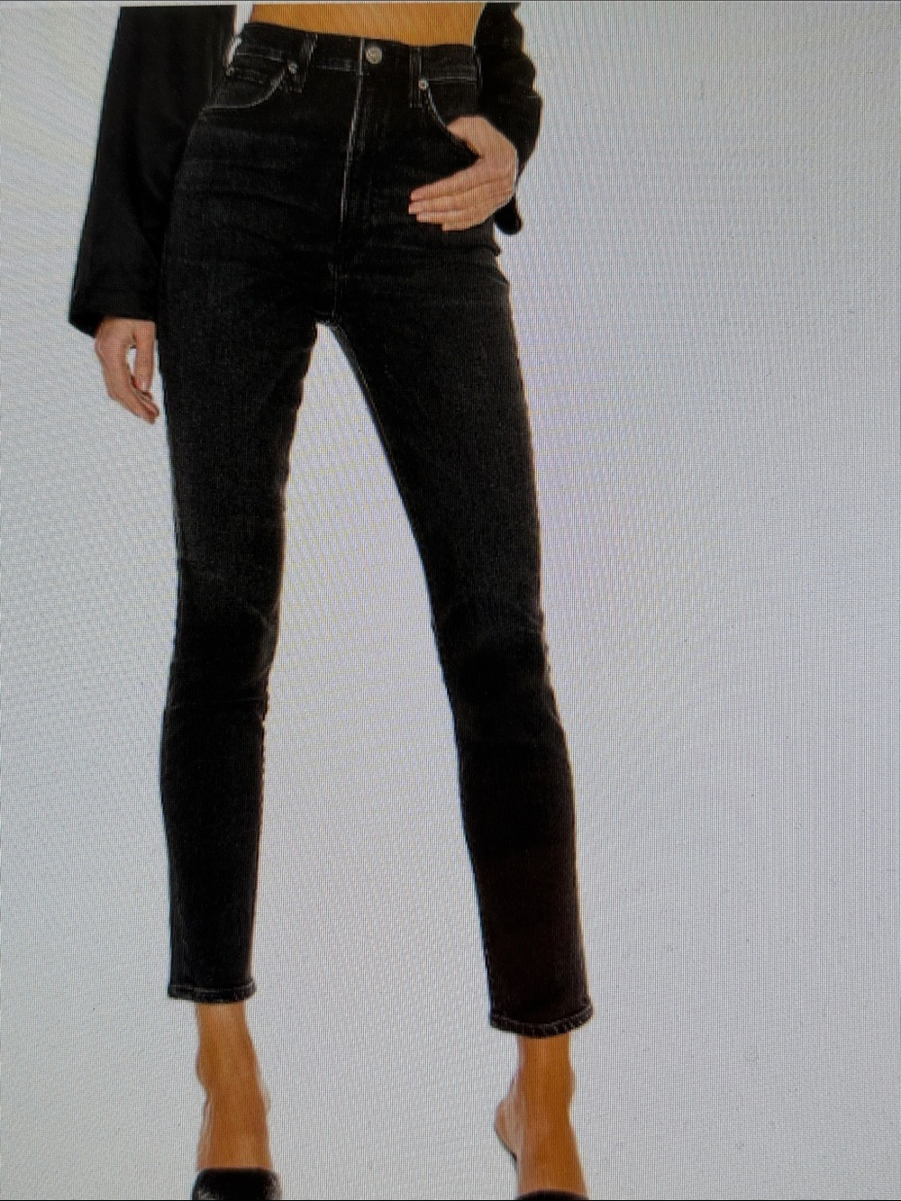 Agolde Slim Button Fly High-Rise Jean Compilation Black Summer Evening Out 28